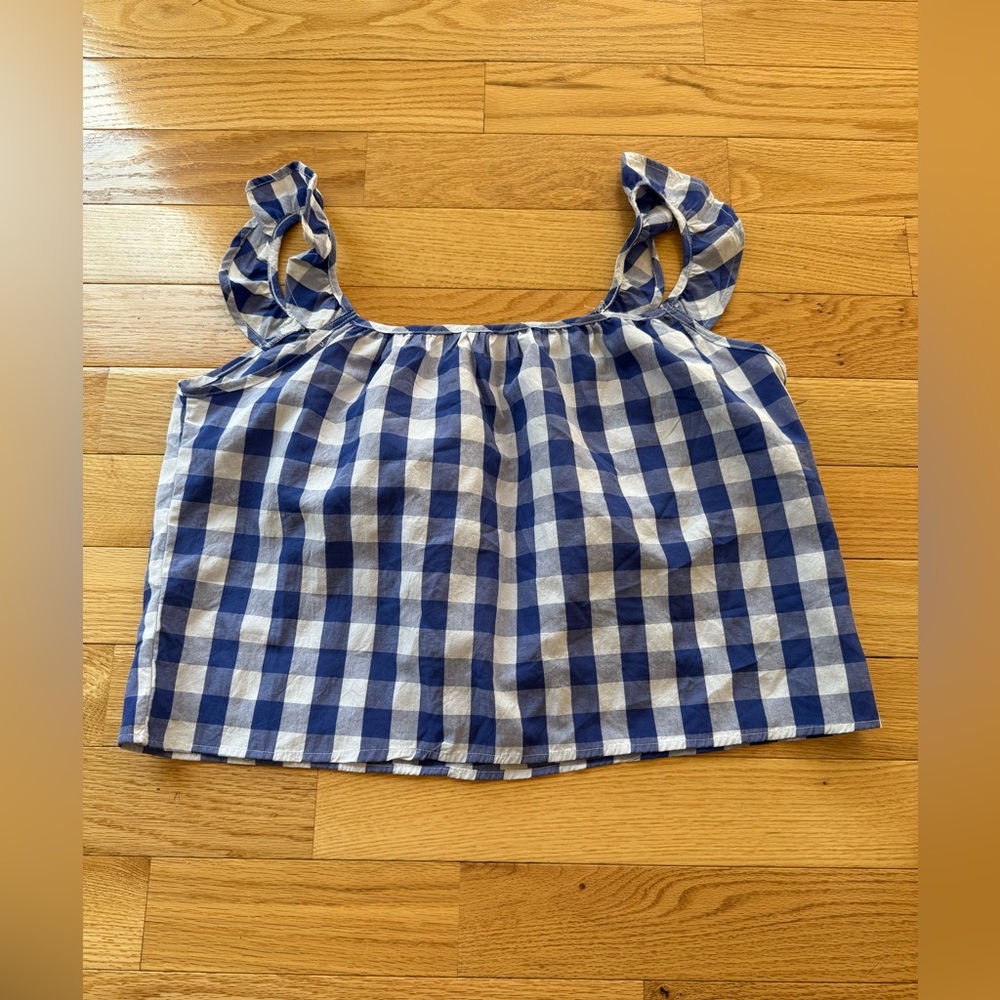 Joie Women’s Blue Plaid Tank Top